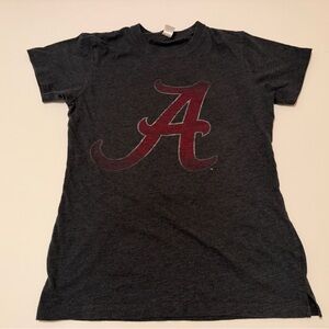 Alabama Crimson Tide New Agenda Script A Tee Black Heather Top Size Large